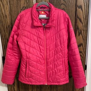 Columbia Women's Vibrant Pink Puffer Jacket large